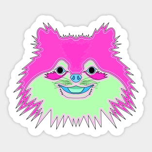 cute long haired face puppy Sticker